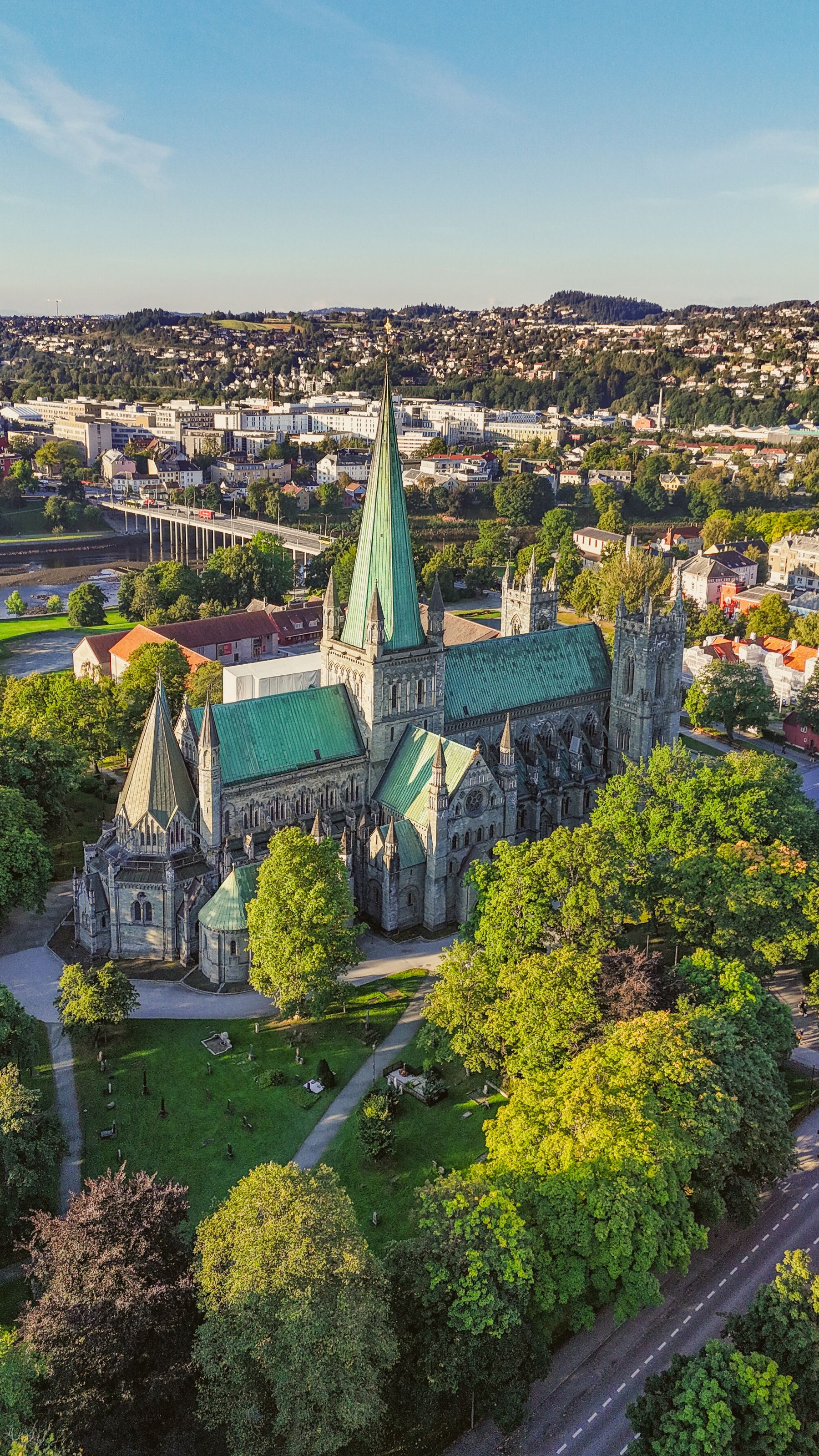 Nidaros Cathedral, Aerial (Portrait)